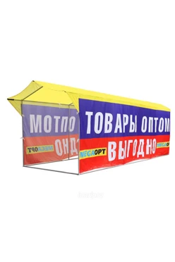 Тент с полной запечаткой (с козырьком) 2х6 м