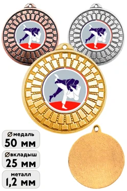 Медаль металлическая МК341 50мм с шильдом 25мм