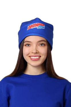 Шапка Лофт флисовая двухслойная взрослая, с полной запечаткой