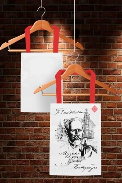 Сумка Комби из греты 25х35 см, с принтом "P. Tchaikovsky"