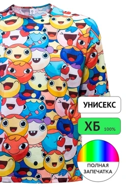 Футболка Бен оверсайз унисекс с полной запечаткой (хлопок)