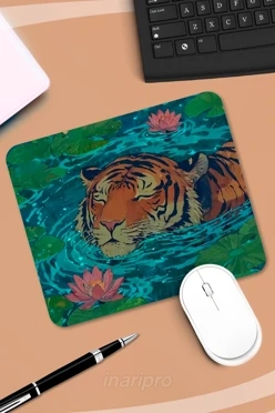 Коврик для мыши прямоугольный c принтом "Tiger"