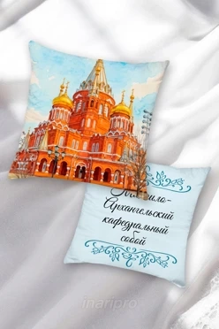 Подушка 40х40 см, с принтом "Mikhail Archangel Cathedral"