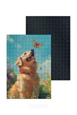 Пазл магнитный А3 с принтом "With a butterfly"