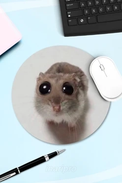 Коврик для мыши круглый с принтом "Hamster"