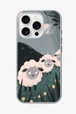 Чехол для iPhone 16 Pro с принтом "Sheeps"