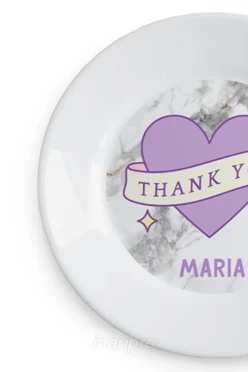 Тарелка с принтом "Thank You, Maria"