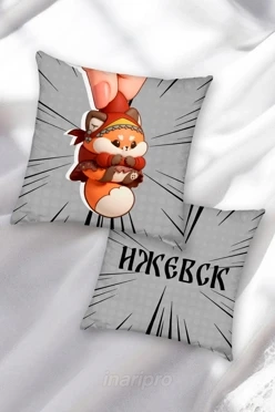 Подушка 40х40 см, с принтом "Fox"