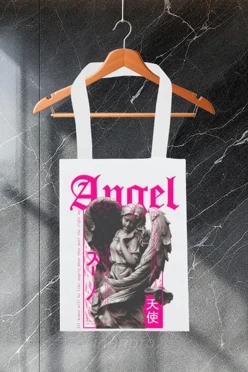Сумка Бэлл из оксфорда 30х40 см, с принтом "Angel"