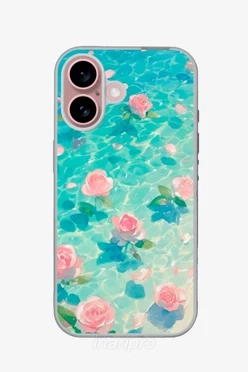 Чехол для iPhone 16 с принтом "Flowers in water"