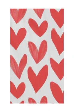 Полотенце вафельное 40х70 cм (Print) с принтом "Hearts"
