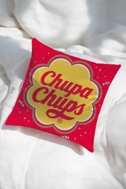 Подушка 45х45 см, с принтом "Chupa Chups"