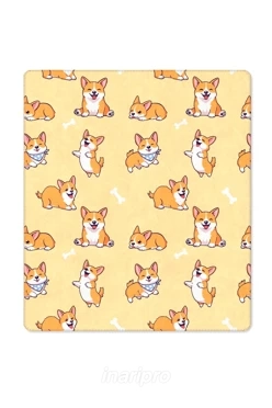 Плед Палитра флисовый 150х170 см, с принтом "Corgi"