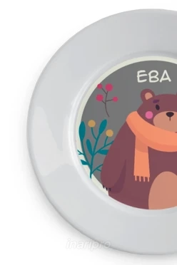 Тарелка с принтом "Eva bear"