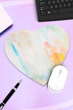 Коврик для мыши в форме сердца с принтом "Paint"
