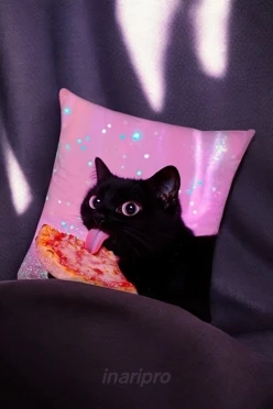 Подушка 50х50 см, с принтом "Pizza"