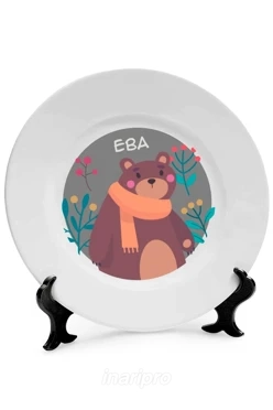 Тарелка с принтом "Eva bear"