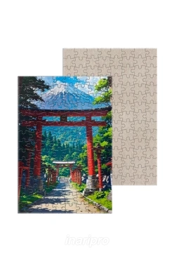 Пазл картонный А4 с принтом "Torii"