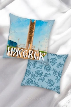 Подушка 40х40 см, с принтом "Izhevsk"