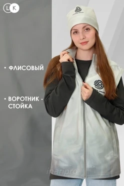 Жилет Джон флисовый без подклада унисекс, с полной запечаткой