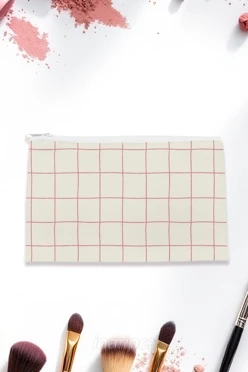 Косметичка Астра 22х13 см, с принтом "In a plaid"