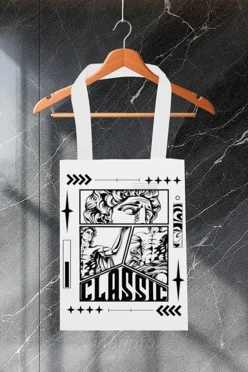 Сумка Бэлл из оксфорда 30х40 см, с принтом "Classic"