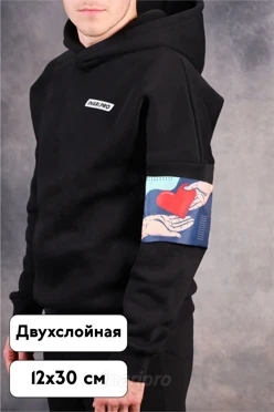 Повязка нарукавная 12х30 см двухслойная, с полной запечаткой