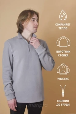 Толстовка Саймон флисовая унисекс, однотонная