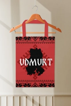 Сумка Лайт из габардина 35х45 см, с принтом "Udmurt"