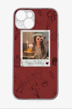 Чехол для iPhone 14 с принтом "Happy Birthday"