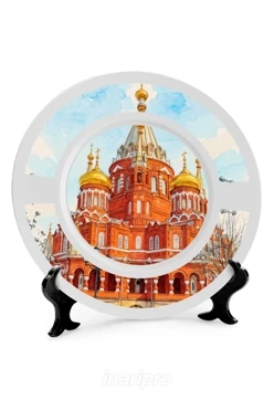 Тарелка с принтом на ободе "Mikhail Archangel Cathedral"