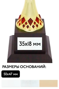 Шильд прямоугольный 35x18 мм