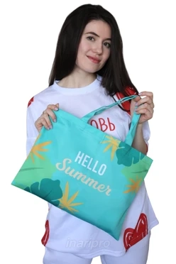 Сумка Комби из греты 40х30 см, с печатью
