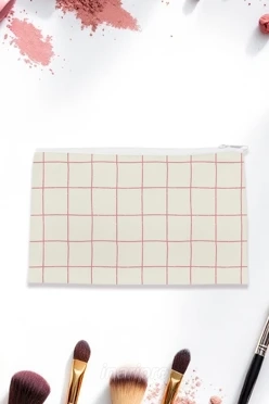 Косметичка Астра 22х13 см, с принтом "In a plaid"