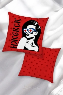 Подушка 40х40 см, с принтом "Izhevsk art"