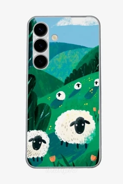 Чехол для Samsung S24 с принтом "Sheeps in feild"