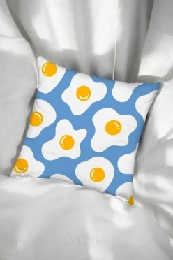 Подушка 50х50 см, с принтом "Scrambled eggs"